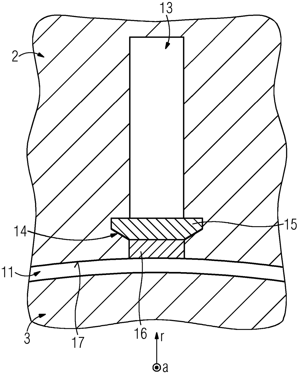 Electrical machine comprising radial cooling slots, and wind power generation facility