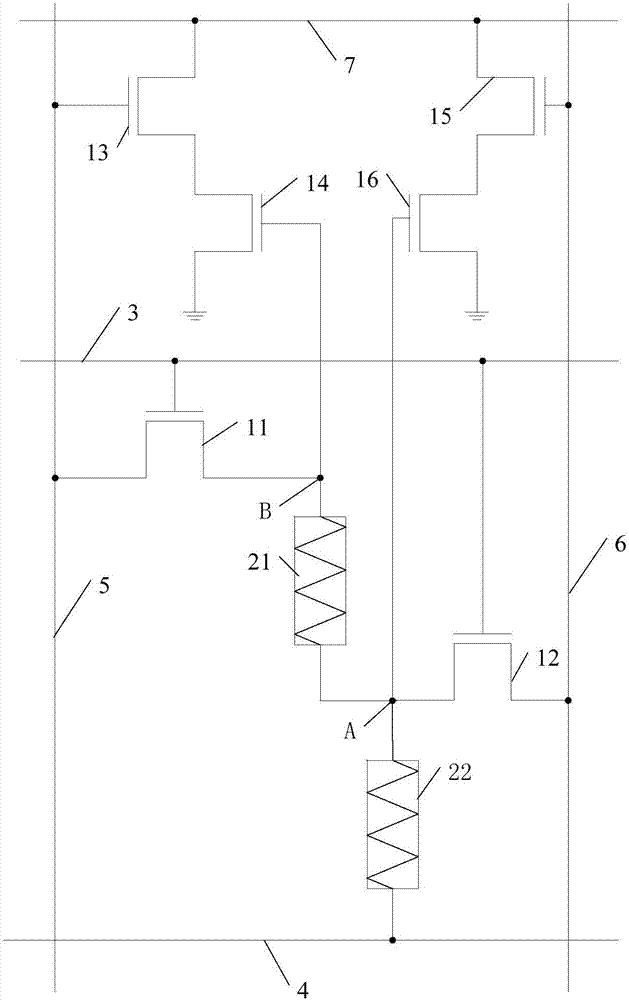 Content address storage unit circuit and writing operation method and storage device thereof