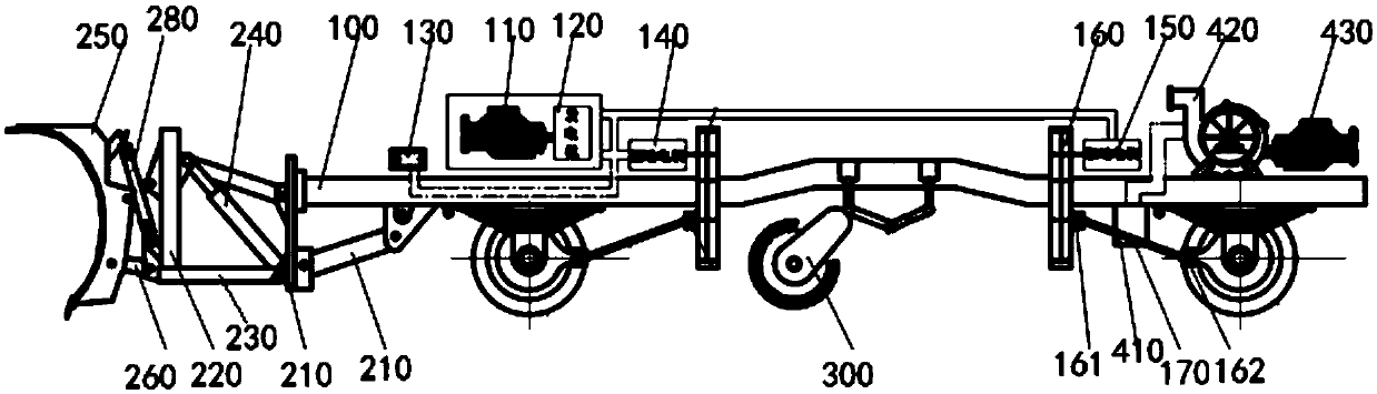 Multifunctional snow removal vehicle with electric-door-type transmission function and control method thereof