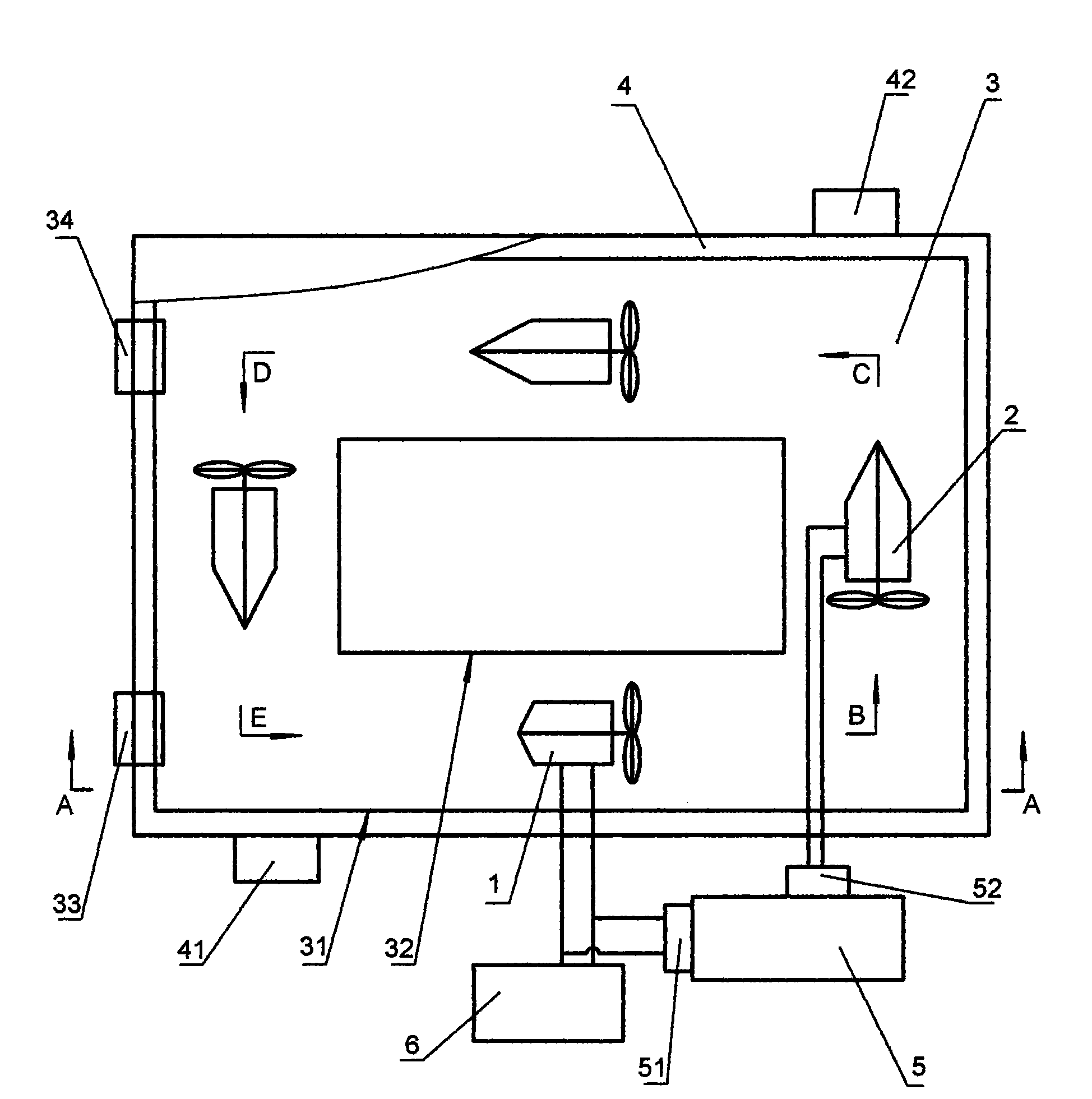 Generator for converting air power into electric energy