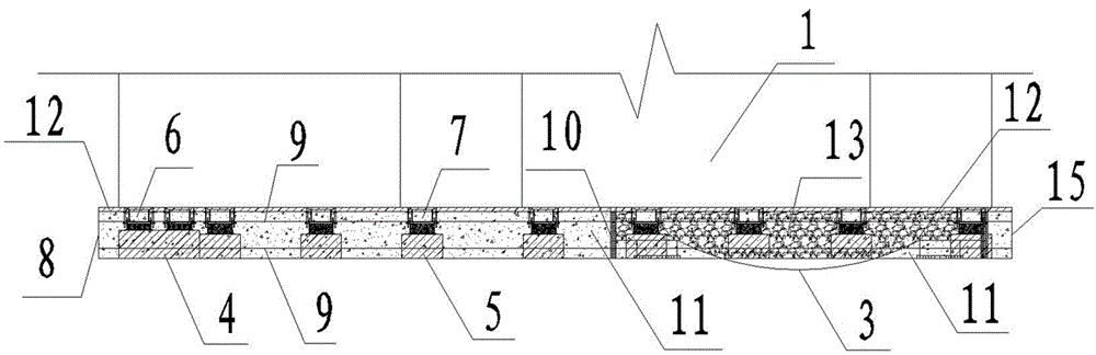 Construction method of complete sand bottom form of molding flasks combination for supporting hanging side of 10,000 tons turning arc bridge abutment