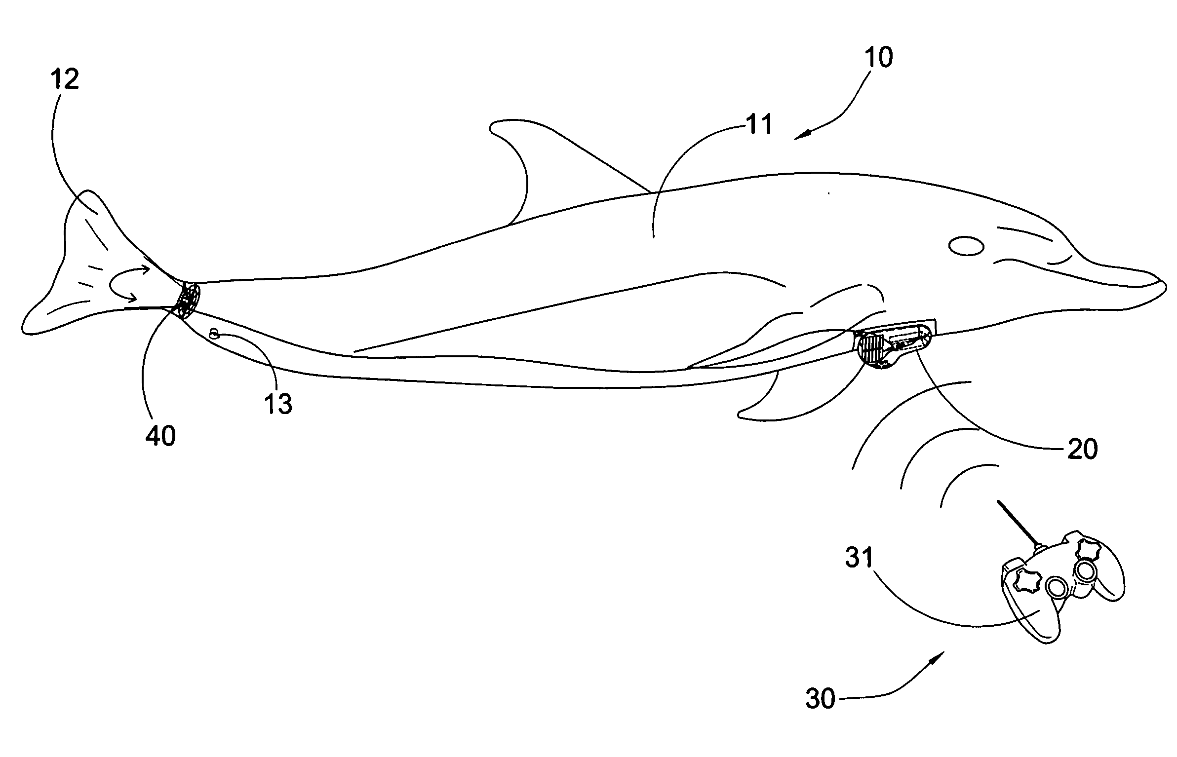 Air swimming toy with driving device