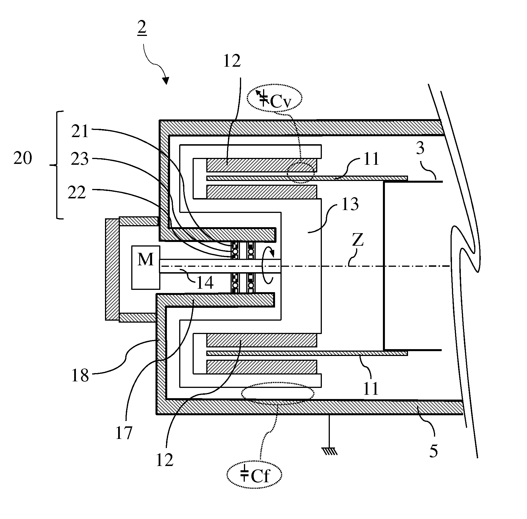 RF device for synchrocyclotron