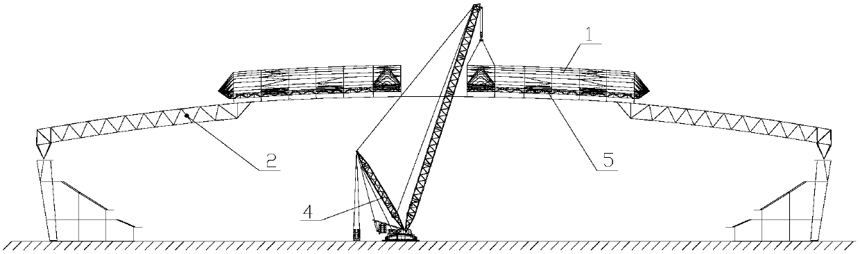 A construction method for the movable structure of the open-close roof system