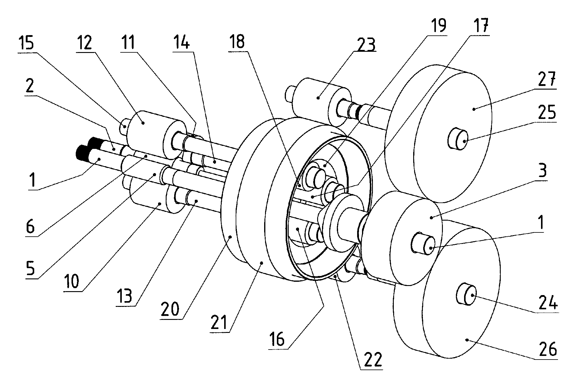 Transmission for a Twin-Screw Extruder