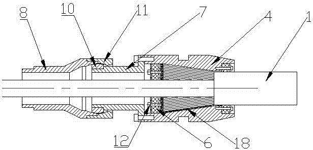 A pre-assembled joint-type submarine cable traction and anchoring integrated device