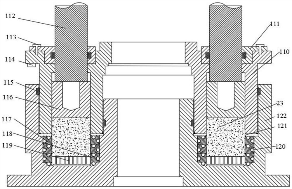 Rotary ball stacked ring type shear box and ring shear apparatus with same