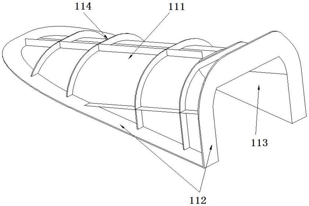 Processing method of brim-shaped curved surface wallboard part