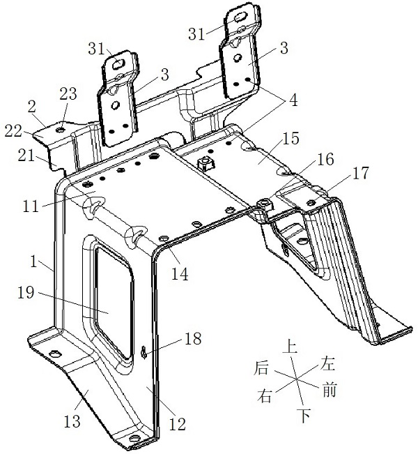 Integrated mounting bracket and vehicle