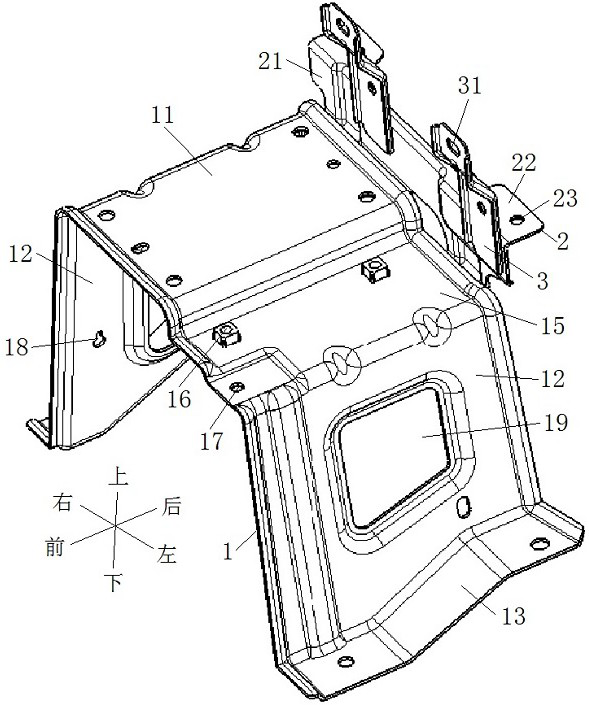 Integrated mounting bracket and vehicle