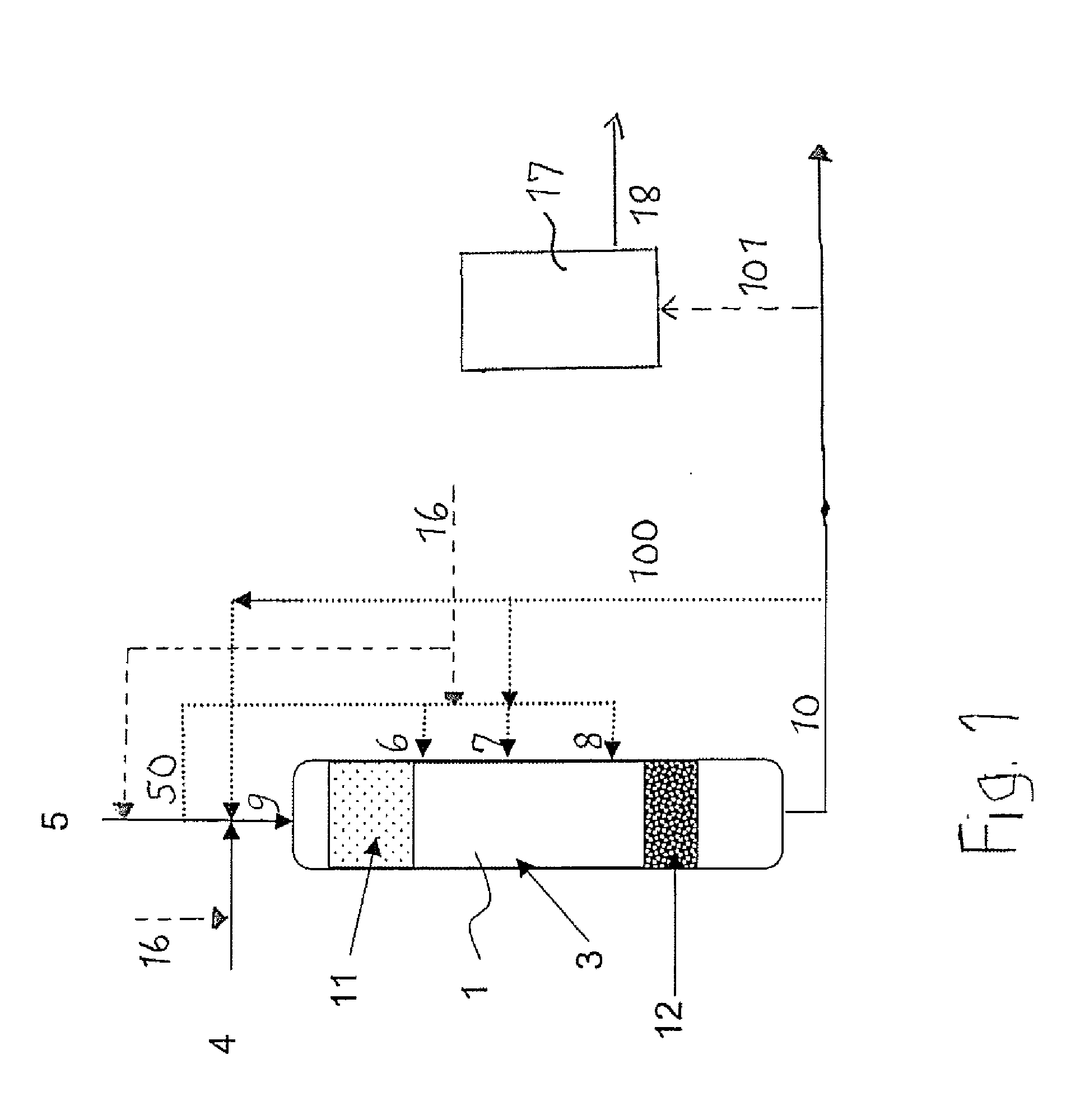 Process and apparatus for producing hydrocarbons by hydrogenating a terpene feed