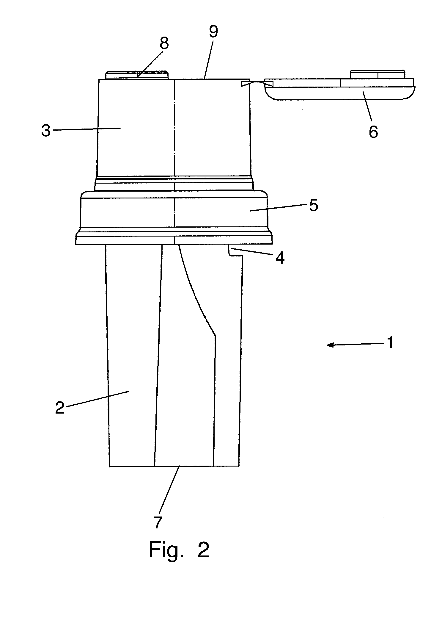 Dispensing device for dispensing a liquid product