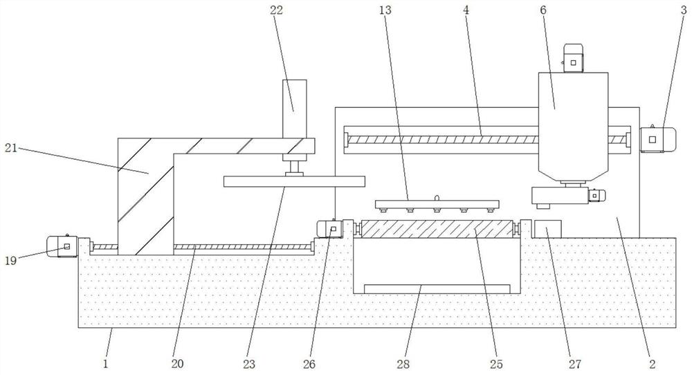Raw material mixing and die-pressing integrated device for coal ash plate making