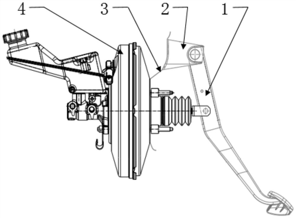 Base-free brake pedal structure