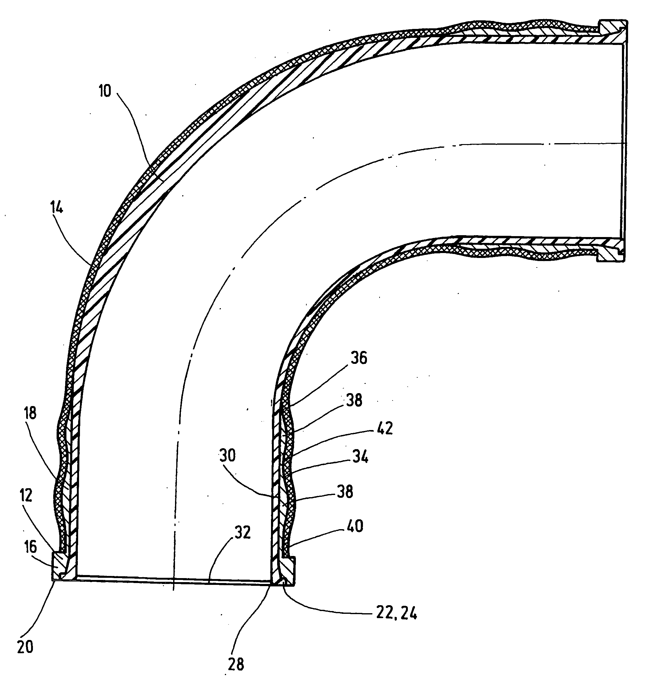 Tube for transporting high-viscosity materials