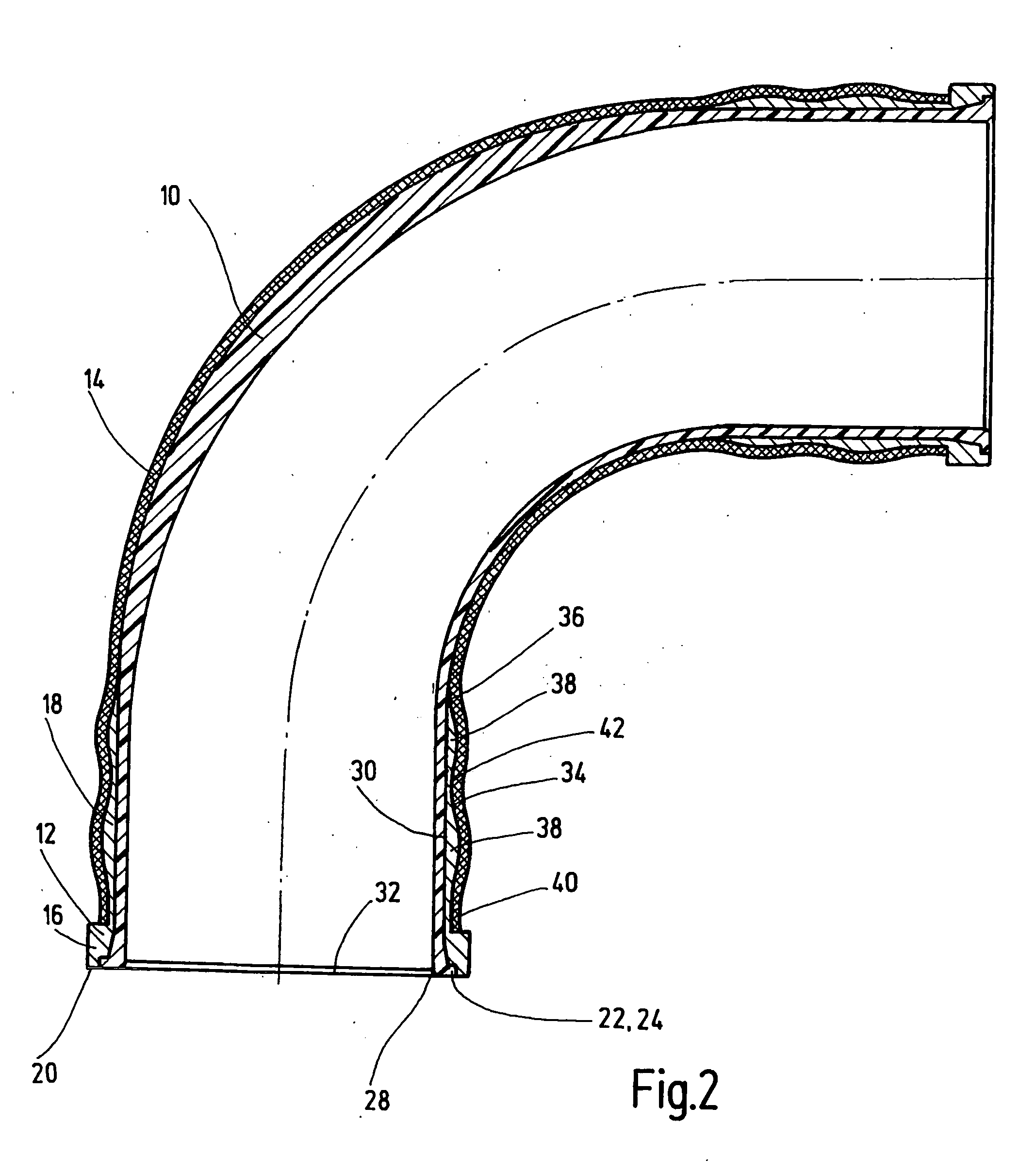 Tube for transporting high-viscosity materials