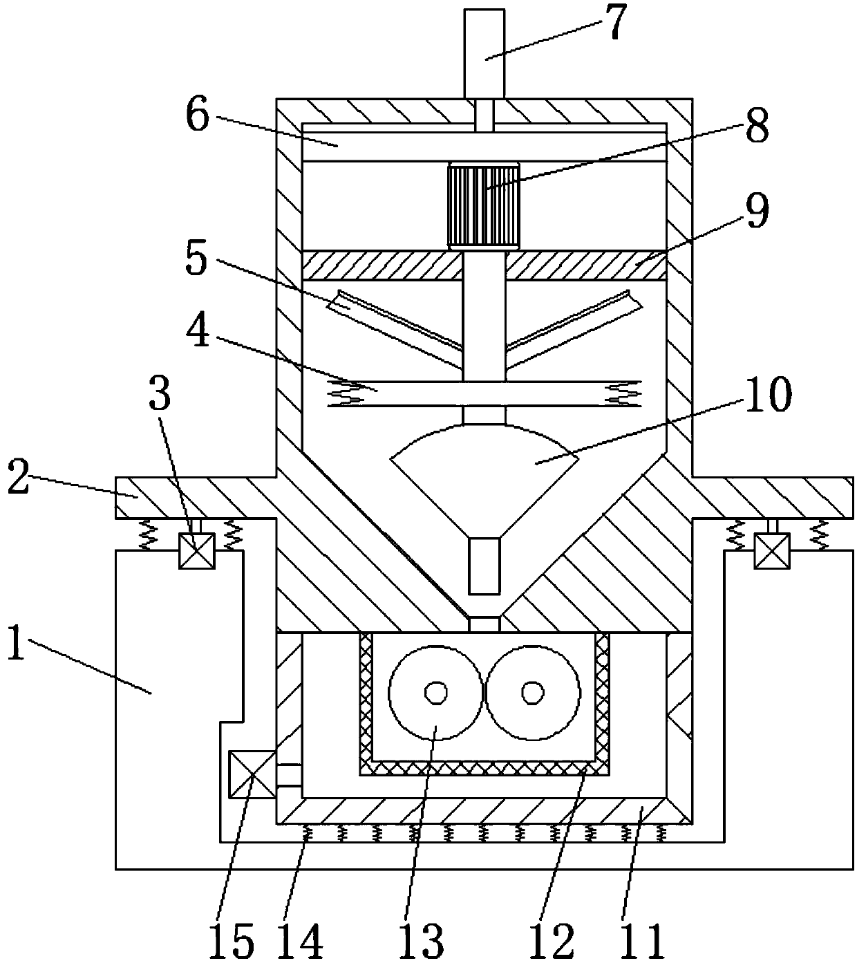 Mosquito-repellent incense making raw material shredding device