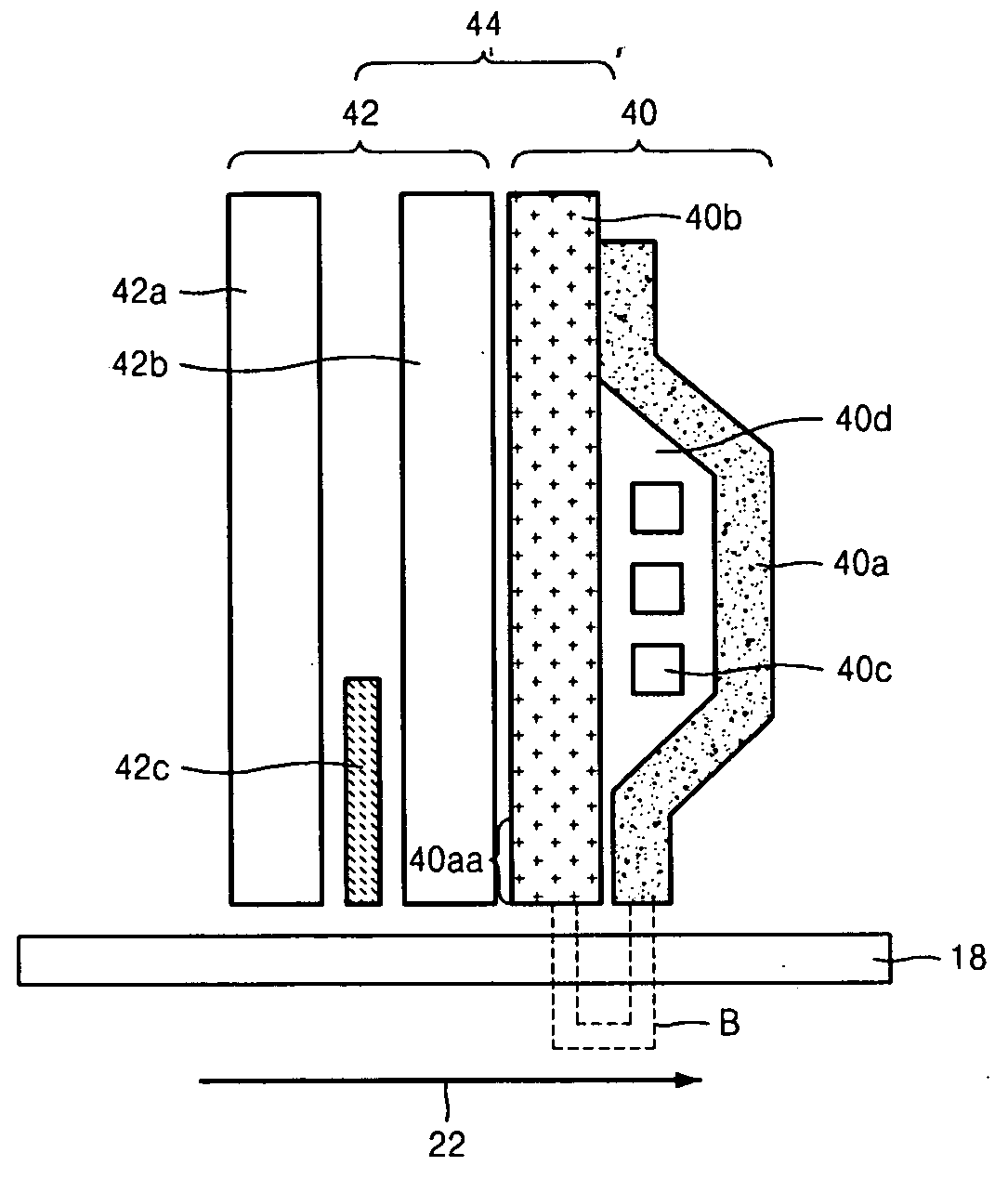Asymmetric type perpendicular magnetic recording head and method of manufacturing the same