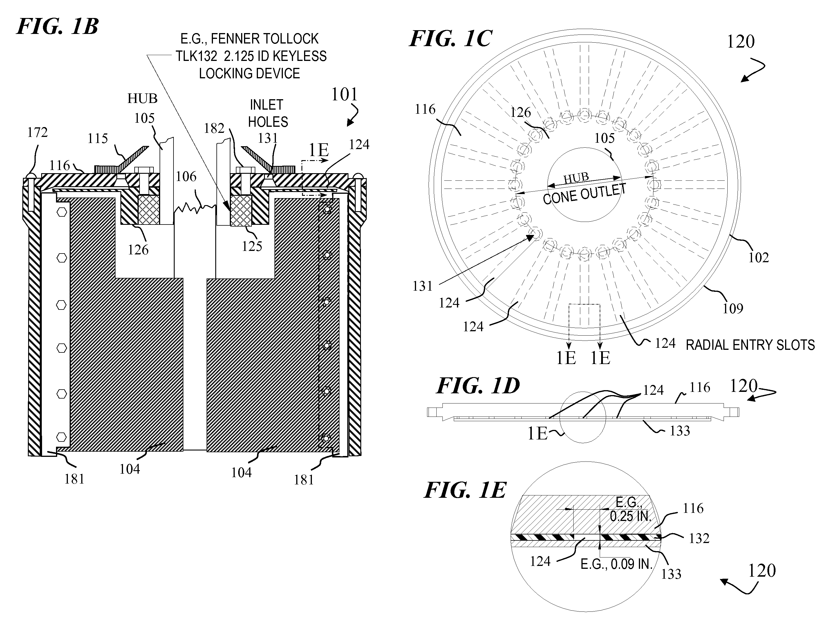 Methods and apparatus for centrifuging dry solids
