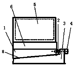 Laser displacement transducer mounting support provided with adjusting and self-calibrating structure