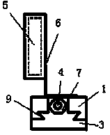 Laser displacement transducer mounting support provided with adjusting and self-calibrating structure
