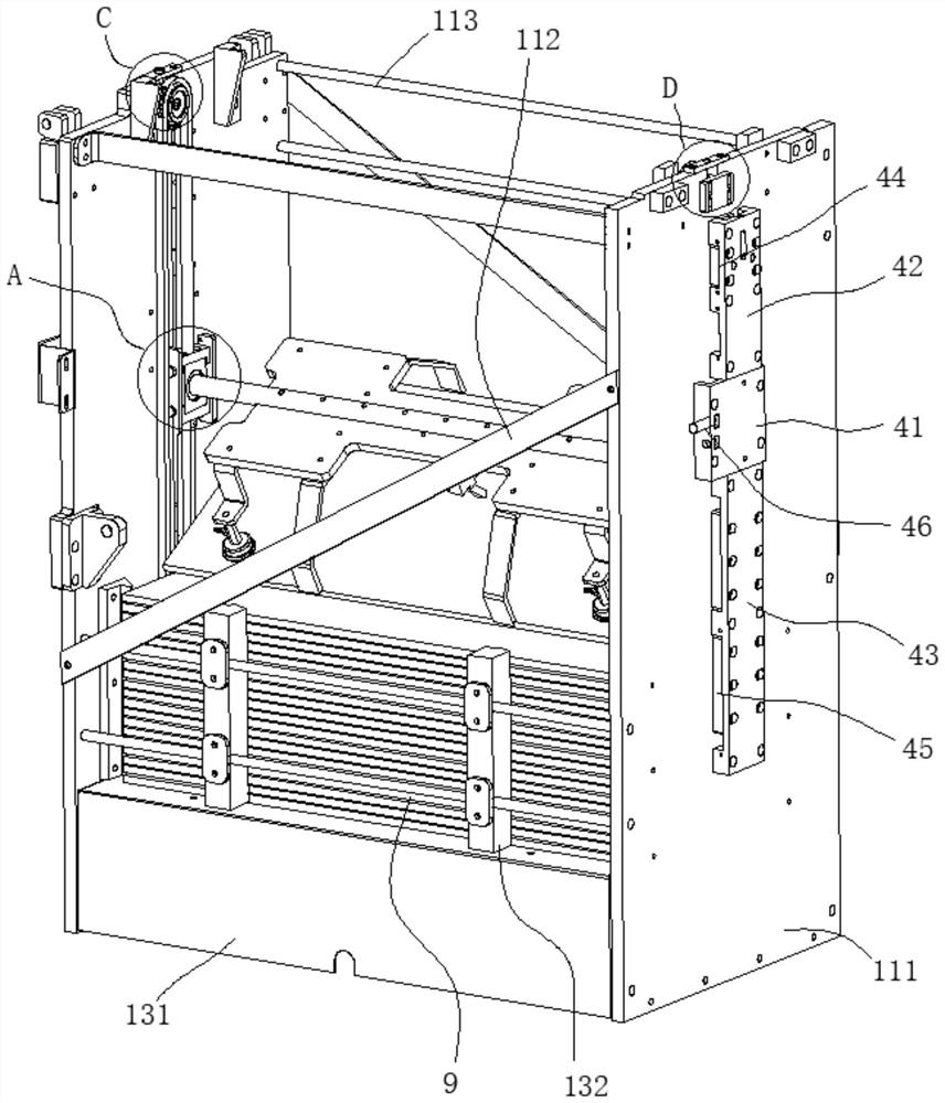 A gluing device and a tile laying robot