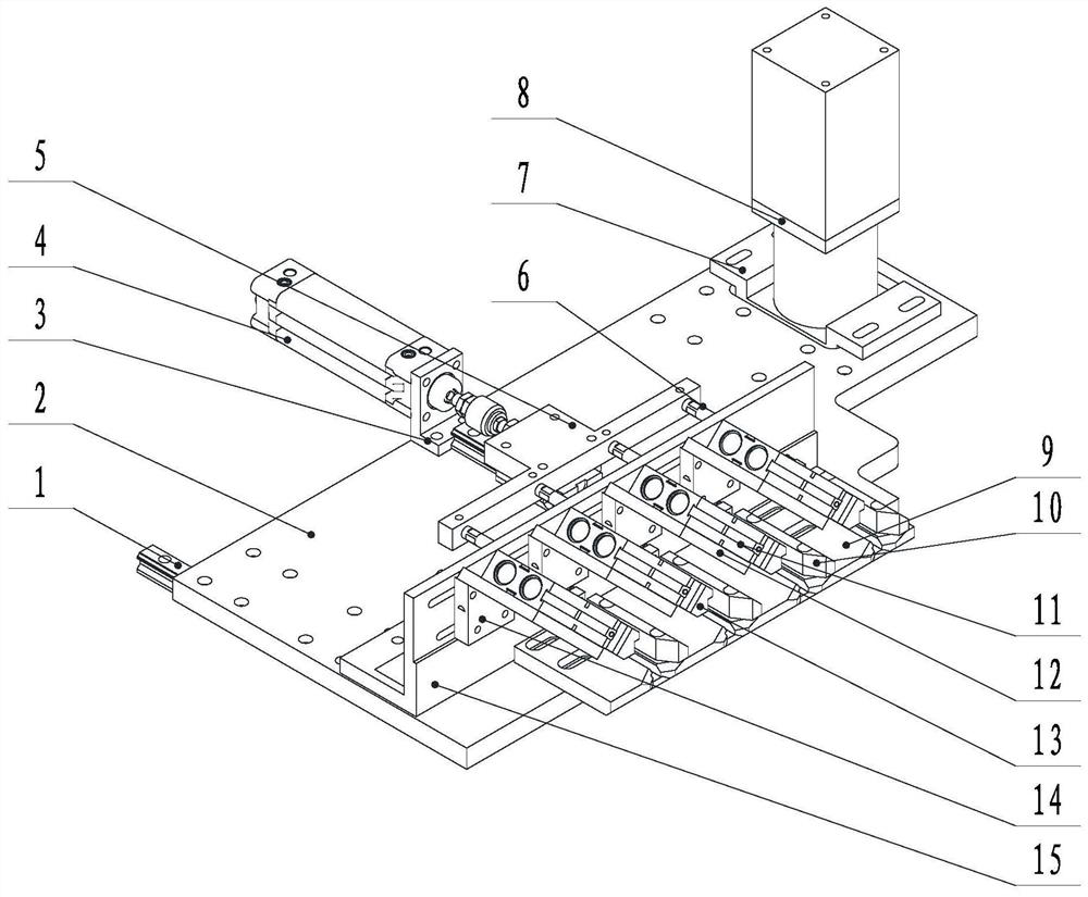 Material drawing claw structure of novel glazing bead saw