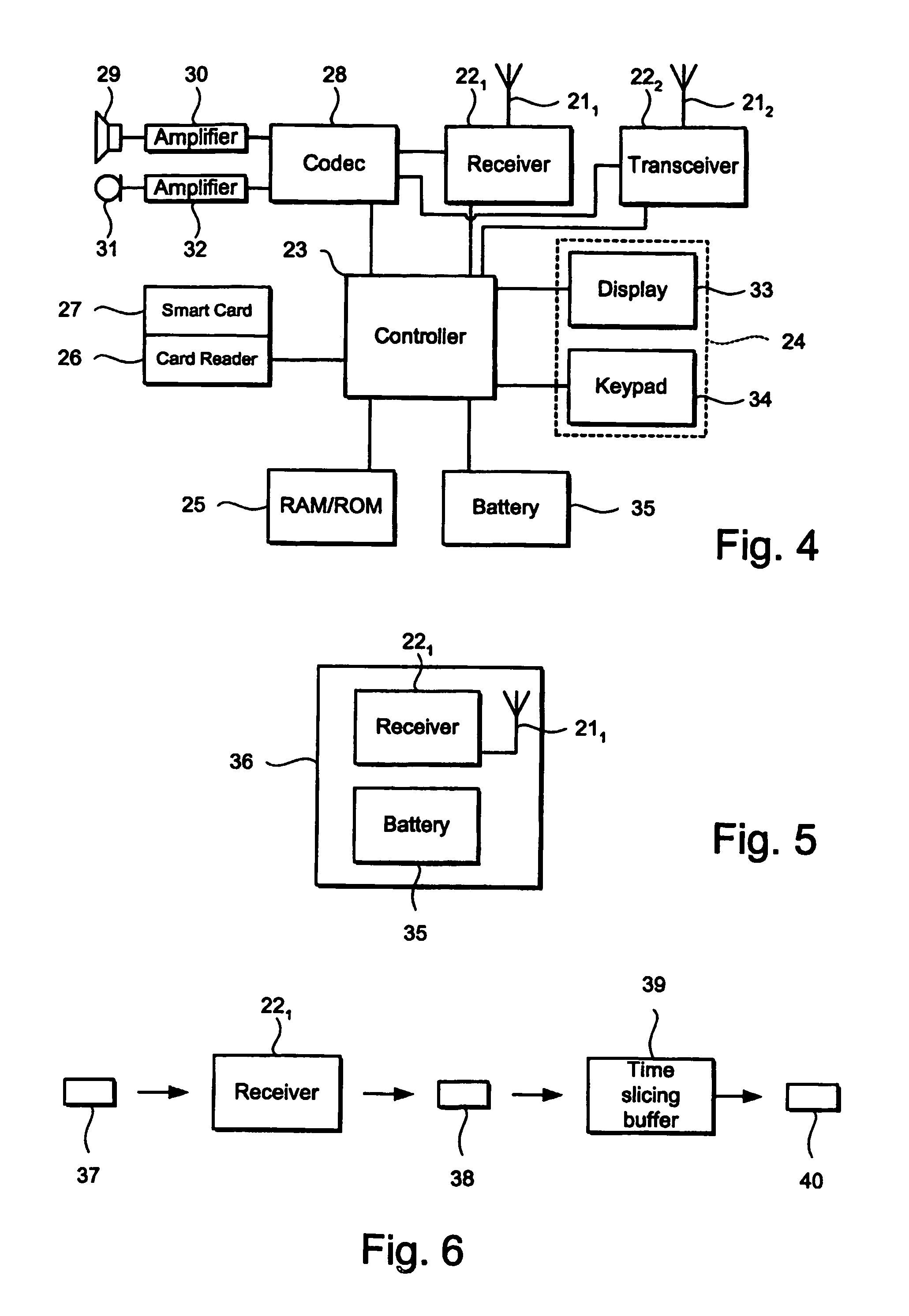 Method for signalling time-slicing parameters in the service information