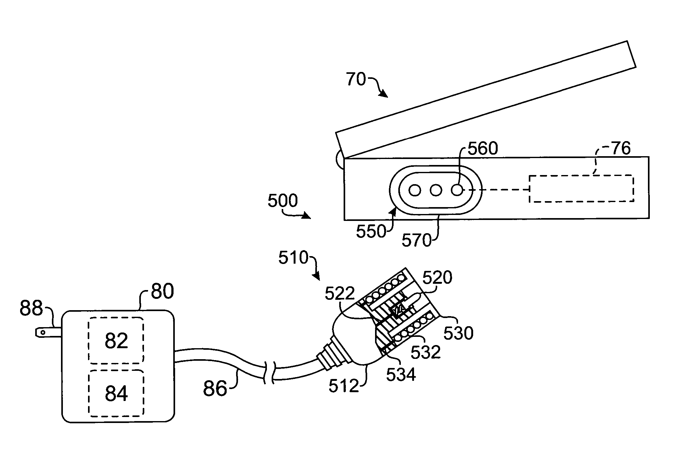 Electromagnetic connector for electronic device