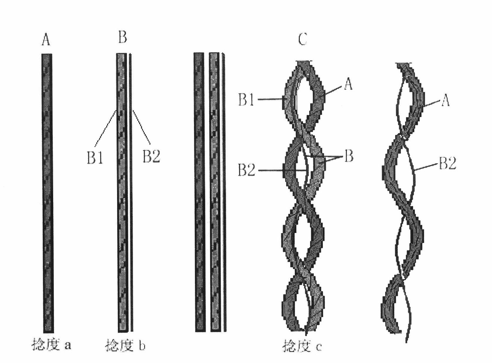 Cotton fabric with yarn of binding structure and preparation method thereof