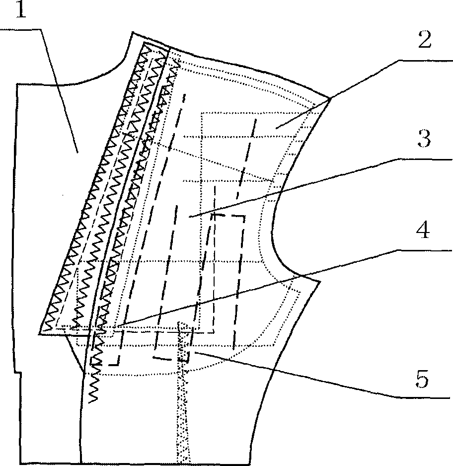 Method for attaching chest pieces on suits for men