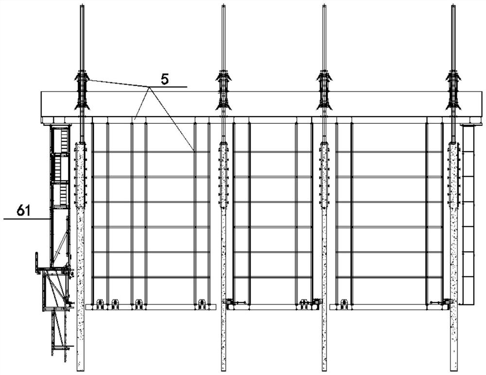 Integral steel platform formwork equipment for inclined wall construction and construction method of integral steel platform formwork equipment
