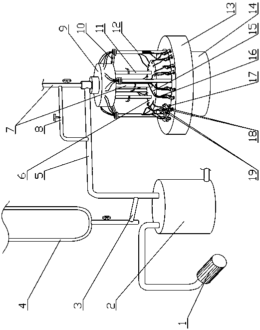 Liquid medicine filling device with cleaning mechanism