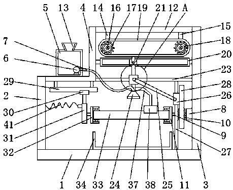 Device for uniform paint spraying on surface of metal pipeline