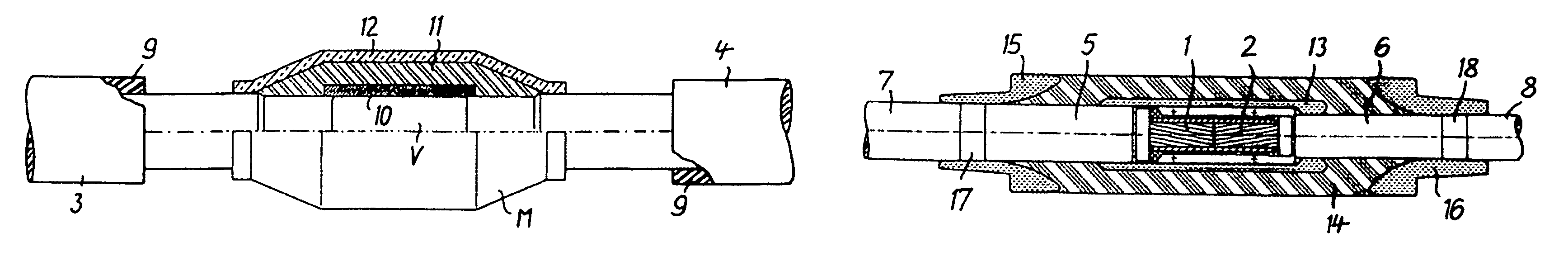 Apparatus for a junction point between two electrical high-voltage cables