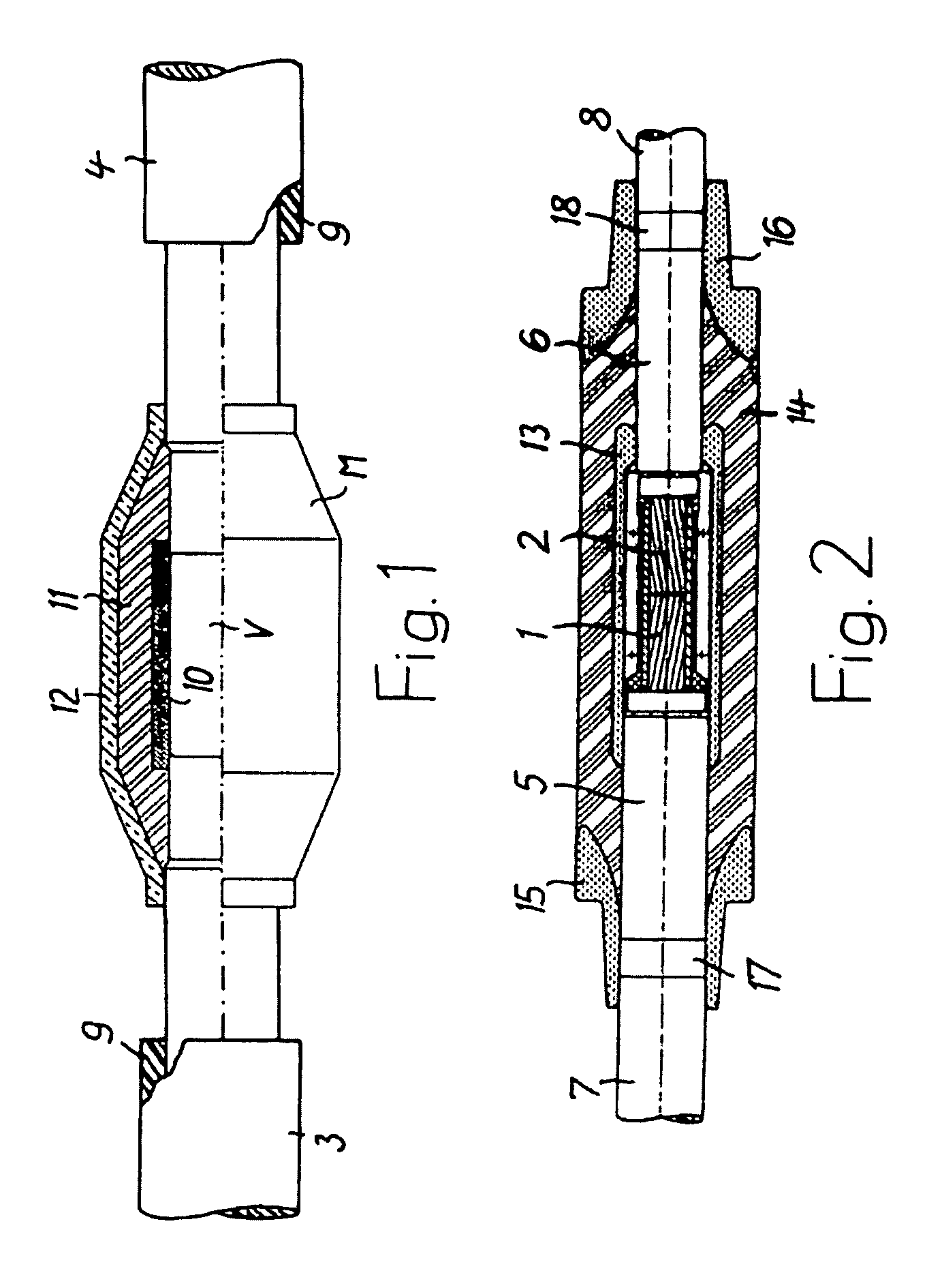 Apparatus for a junction point between two electrical high-voltage cables