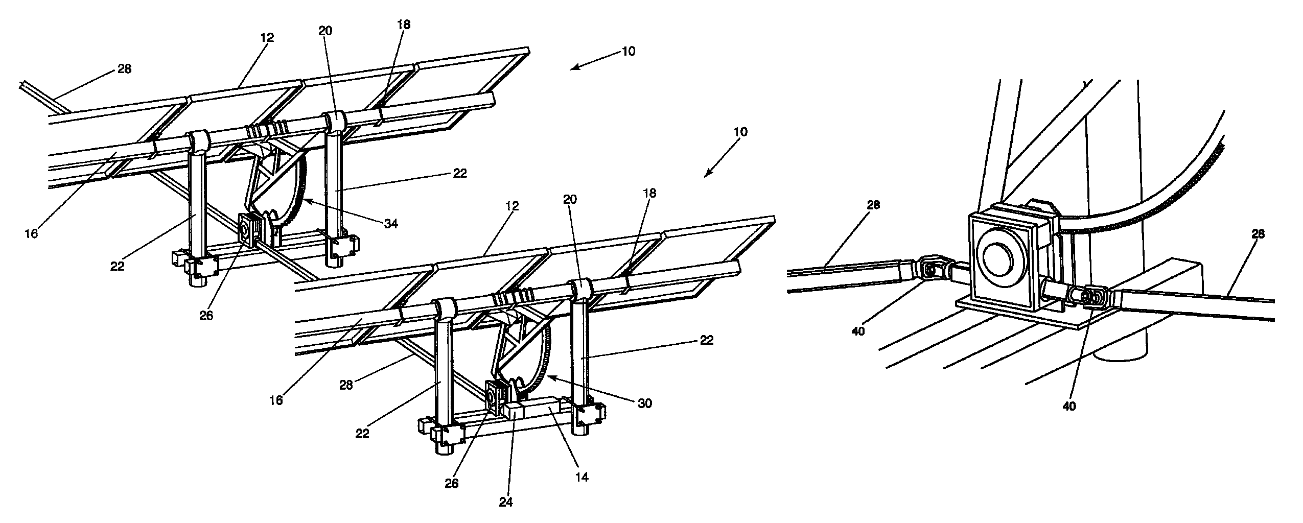 Single axis solar tracking system