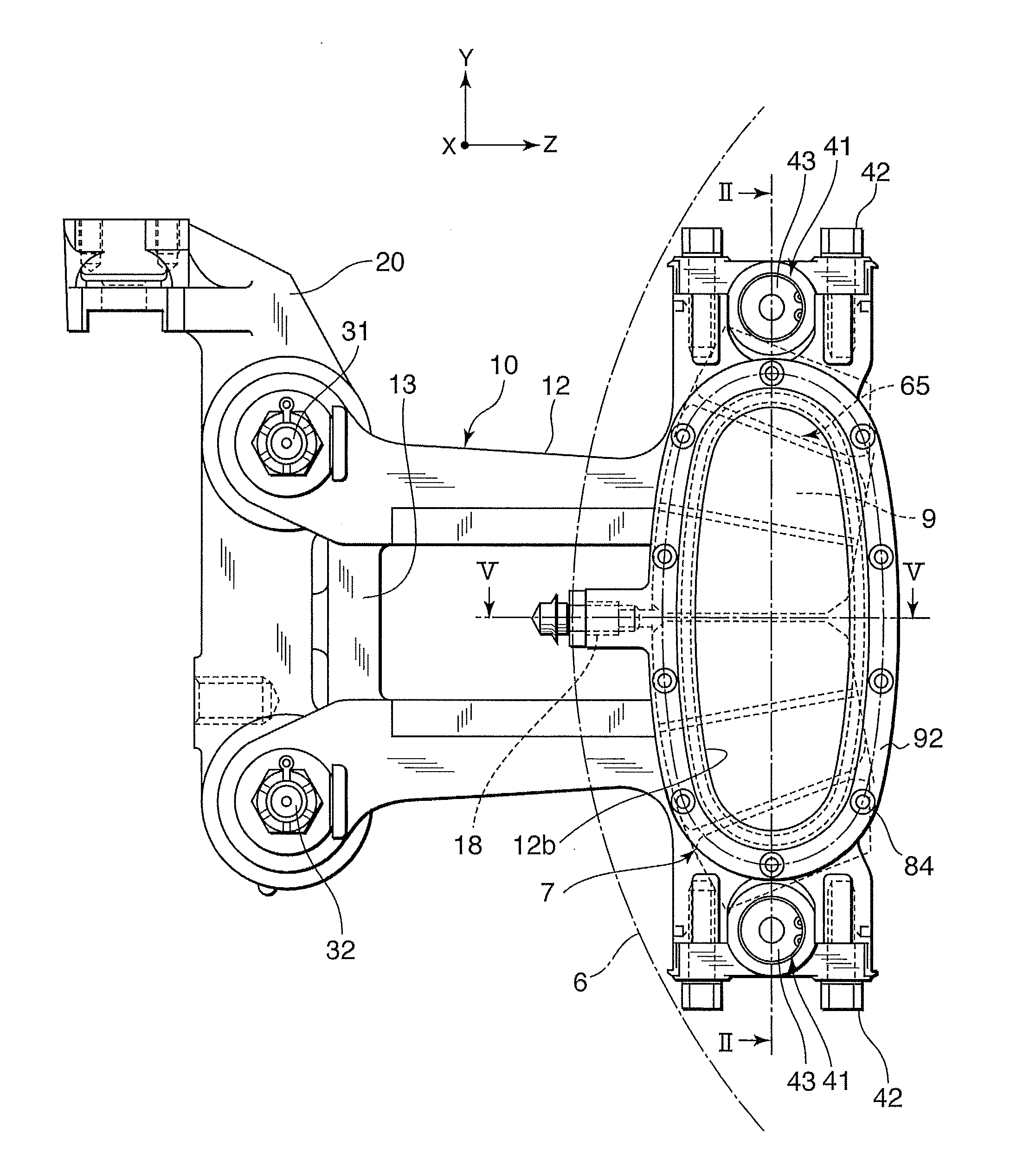 Caliper brake device