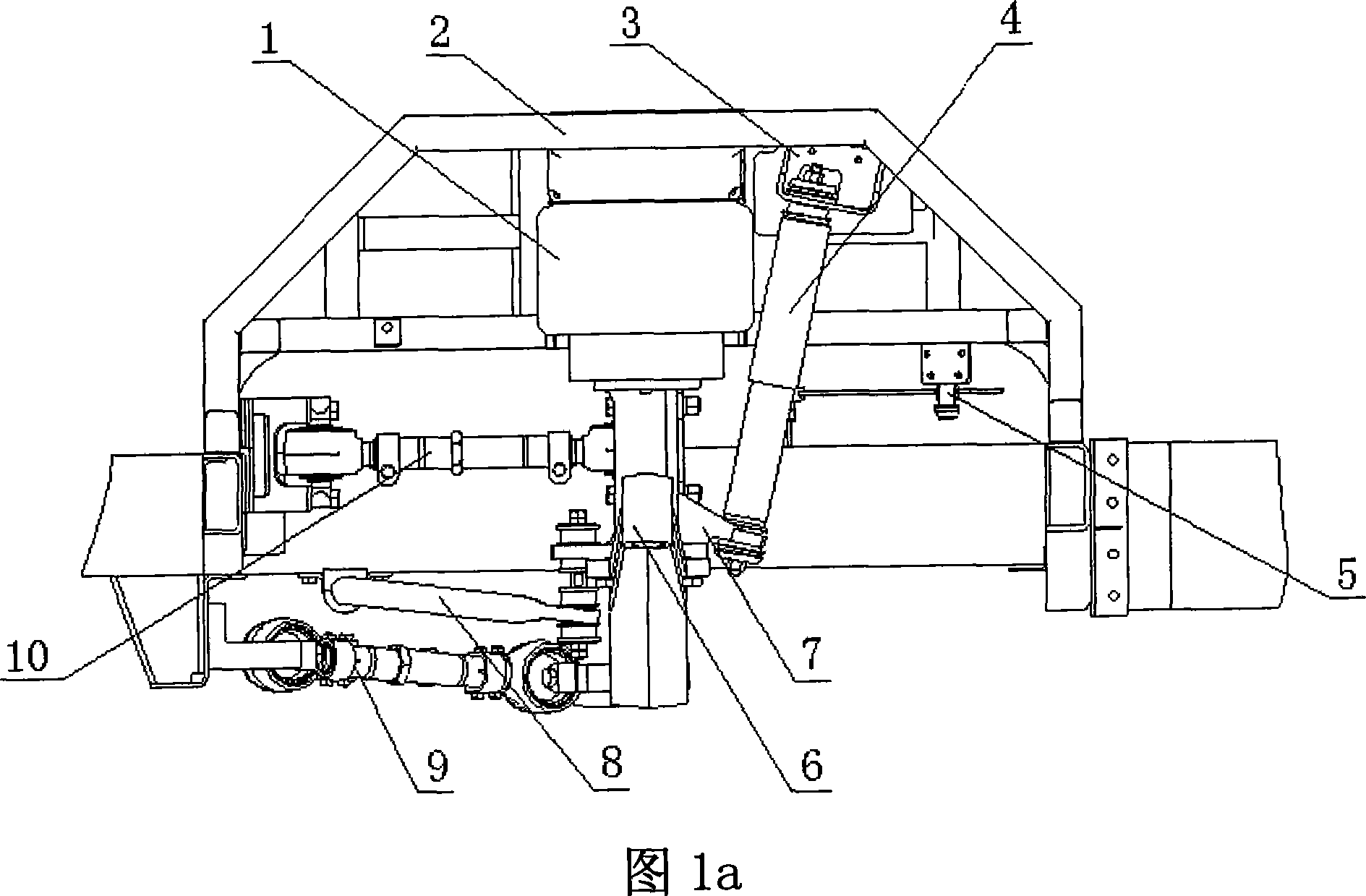 Mounting method for air spring vehicle chasis and its supporting rod