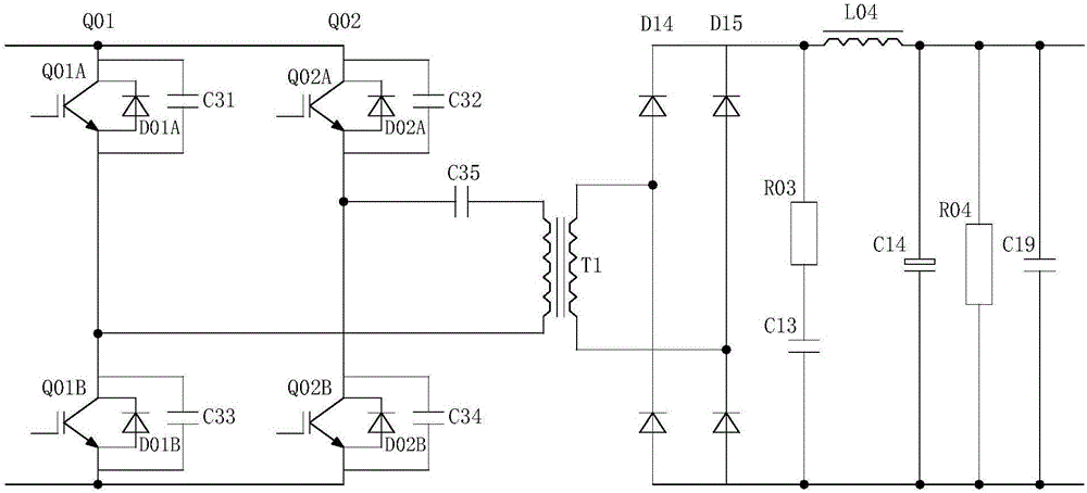Single-phase inverter for motor train unit