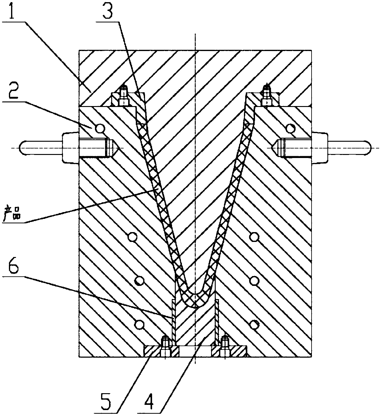 A hot-pressing mold for a conical cover