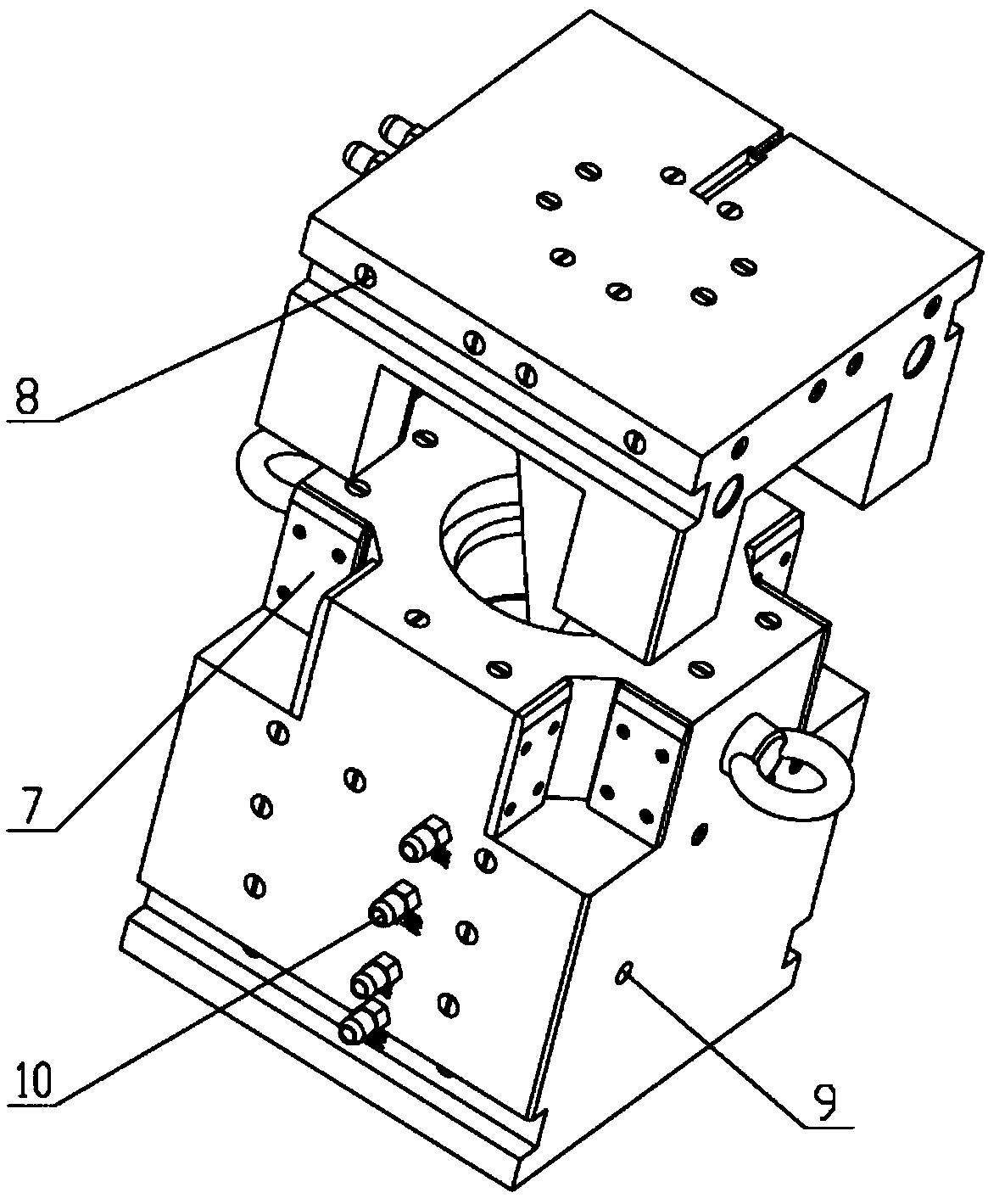 A hot-pressing mold for a conical cover