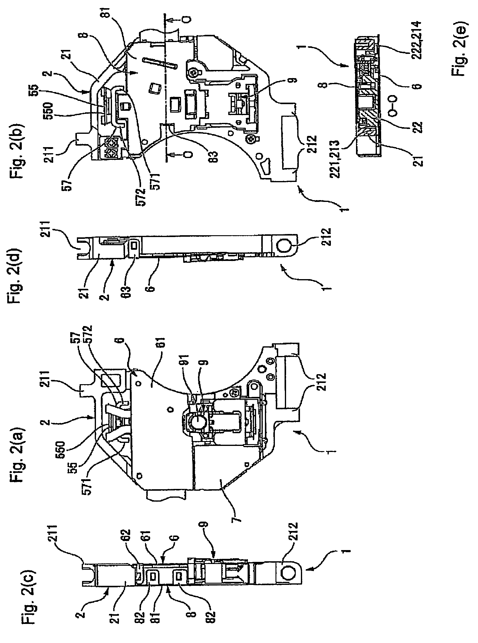 Optical head device and disk drive device