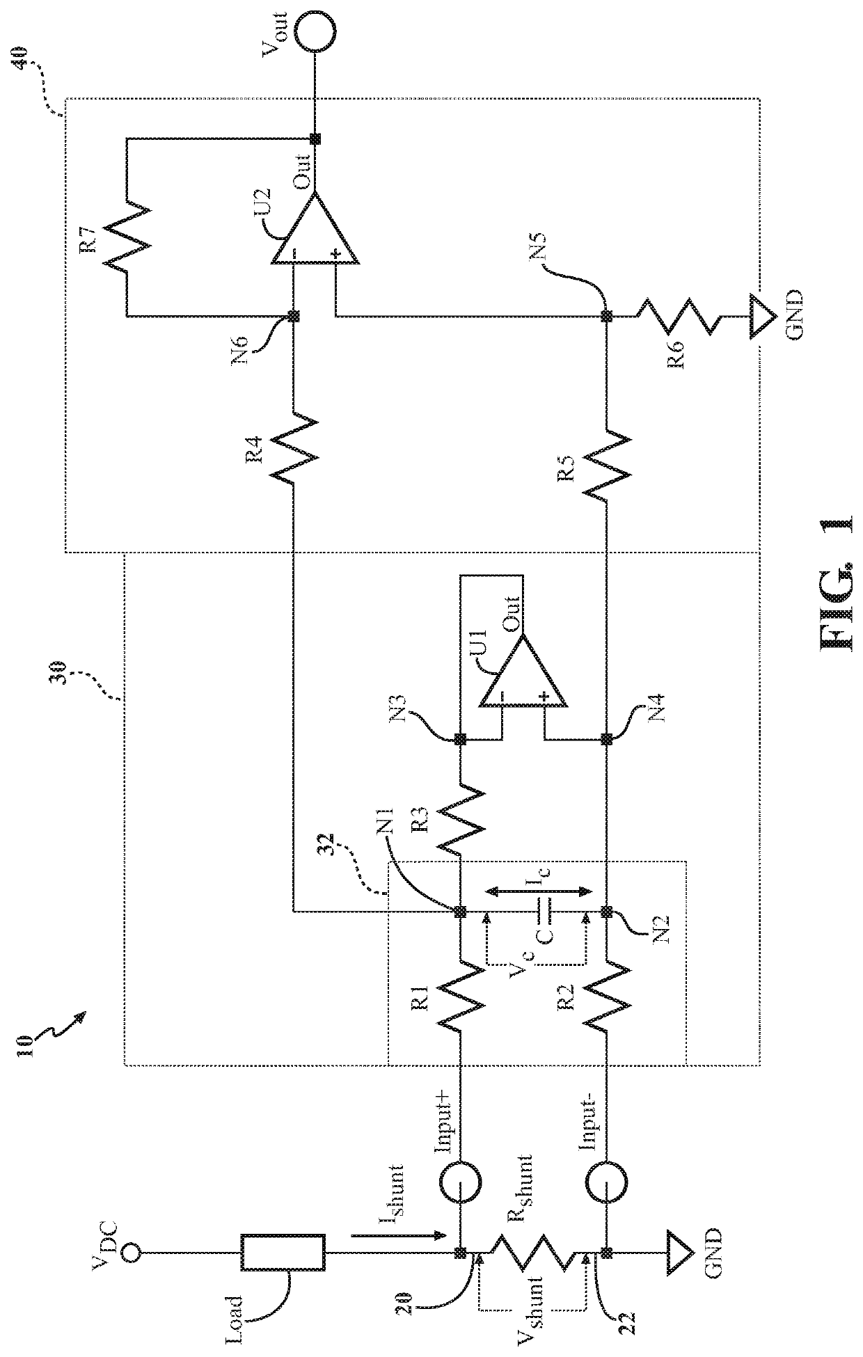 Circuit and method for shunt current sensing