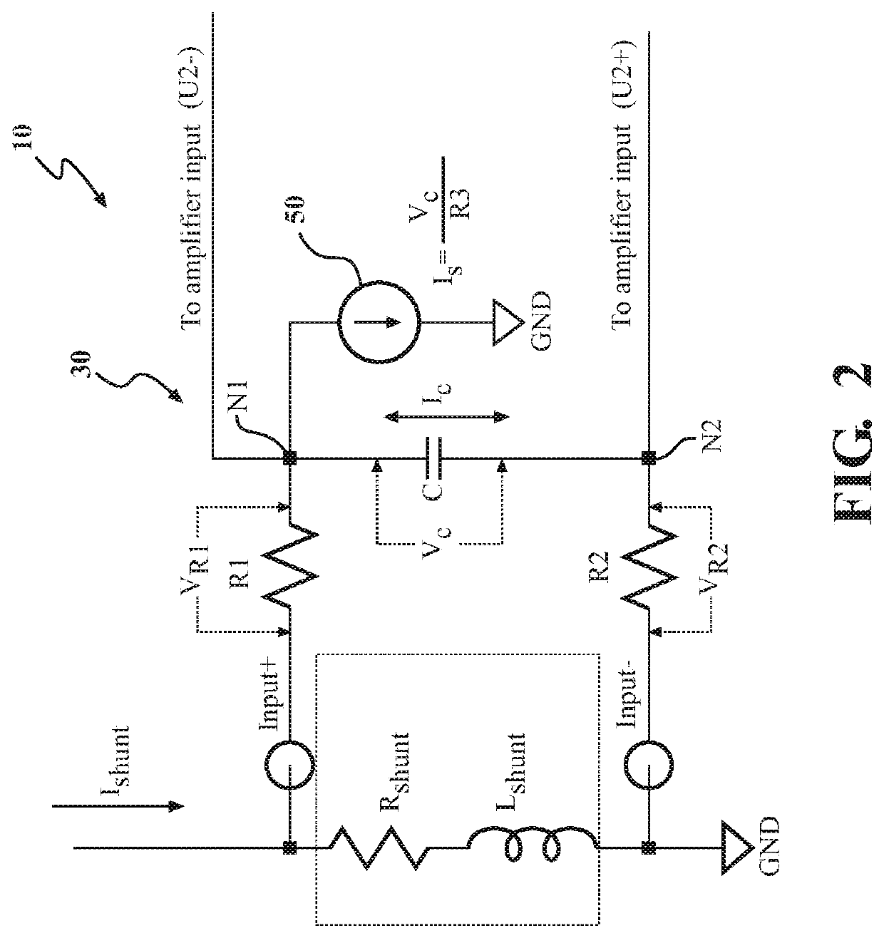 Circuit and method for shunt current sensing