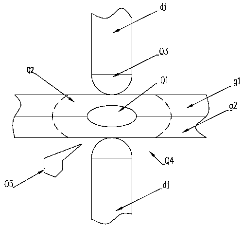 Non-splashing dynamically heating self-adaptive resistance welding method for automobile metal sheets