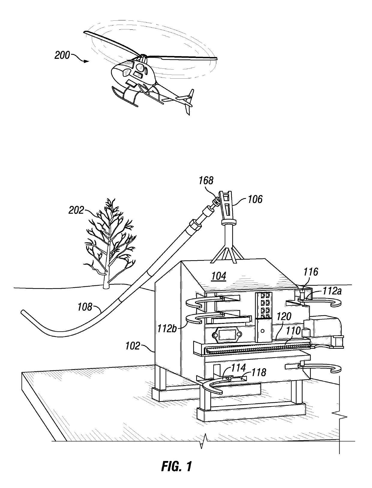 Airborne vegetation cutting assembly