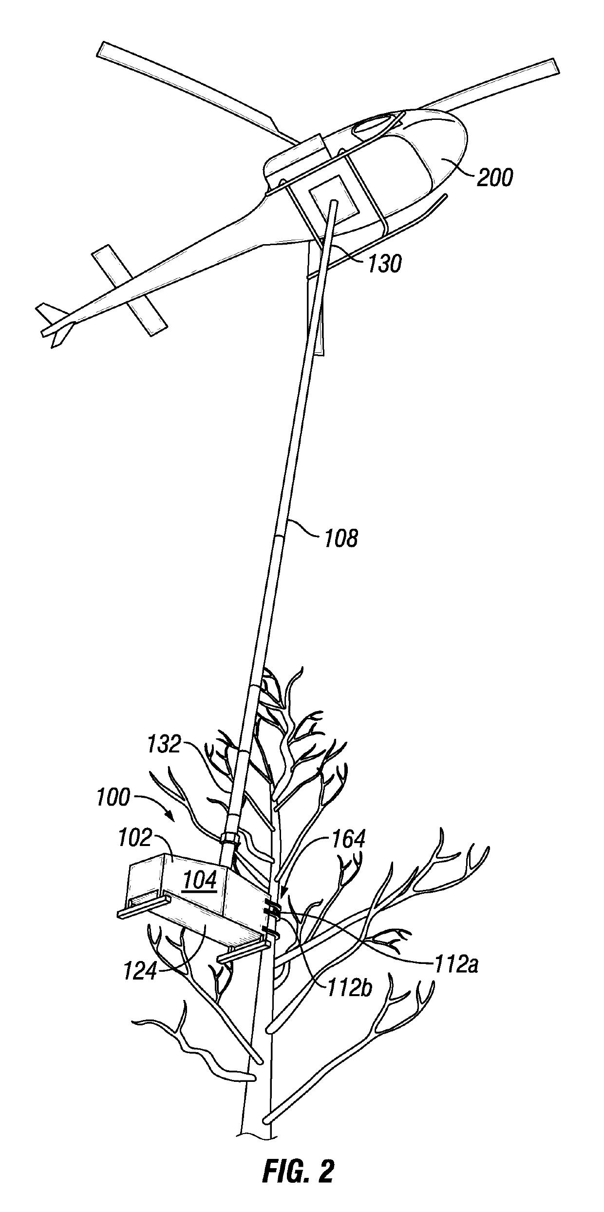 Airborne vegetation cutting assembly