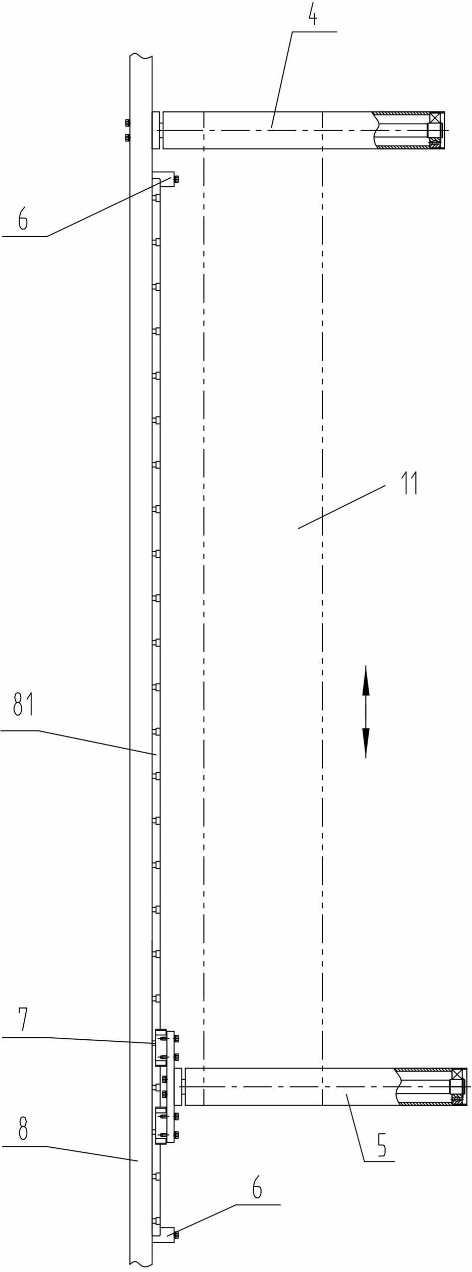 Membrane material transporting device for soft bag transfusion production line