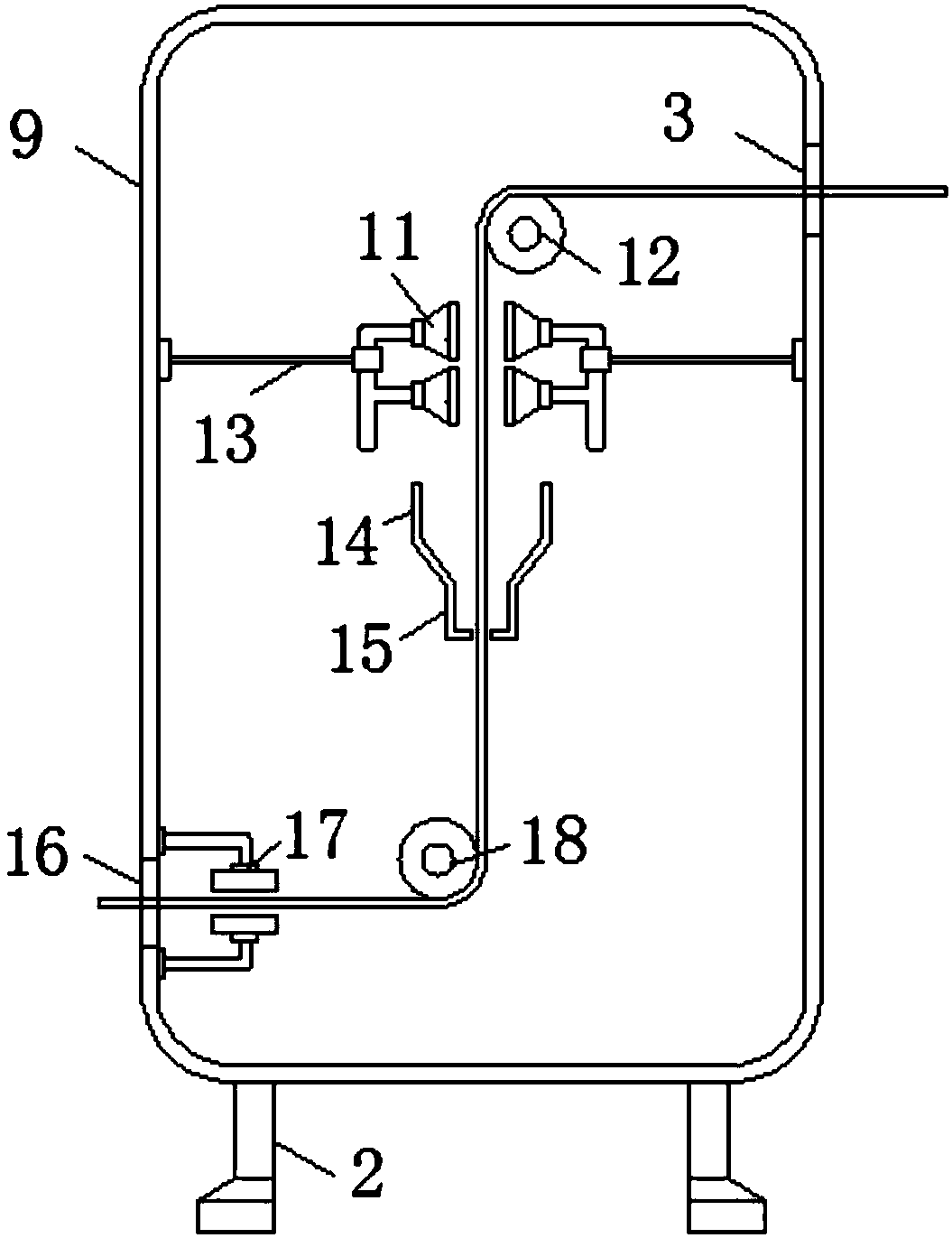 Fabric wetting device for textile